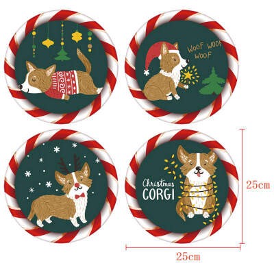 

4pcs Merry Christmas Wall Sticker Self-Adhesive Window Glass Stickers New Year Santa Claus Christmas Decorations for home decor