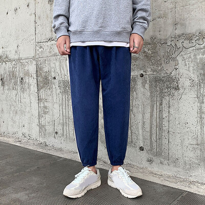 

Gobestart Mens New Style Nine-Minute Sportswear With Striped Feet Fashion Sports Pants