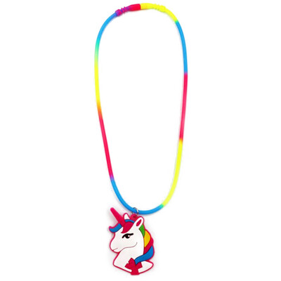 

Cartoon Cute PVC Unicorn Rainbow Silicone Necklace Childrens Jewelry Party Supplies 14 Styles