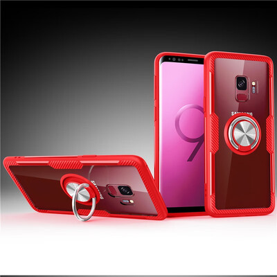 

Back Cover For Samsung Galaxy S9 Case Car Holder Stand PC TPU Ring Suction Scratchproof Bracket Made in Germany
