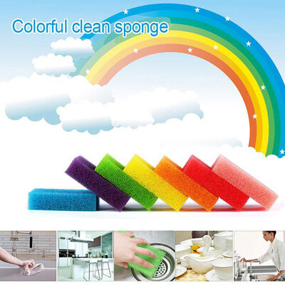 

Gobestart ILH 07 Pcs Colorful Cleaning Sponges Scrubbers Pack Dishwashing Sponges