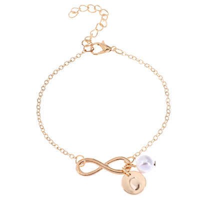 

Fashion Simple Personality 26 Letters Pendant Gold Beach Bracelet Fashion Girls Jewellery Hot Gift