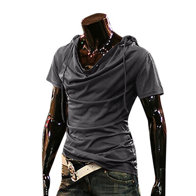

Toponeto Stylish Personality Tops Tees Short Sleeve Man Hooded Casual T-shirt Blouse
