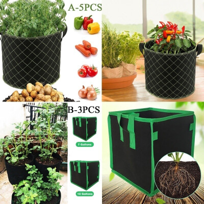 

35Pcs 710Gallon Soft-Sided Garden Grow Bags with Breathable Aeration Fabric