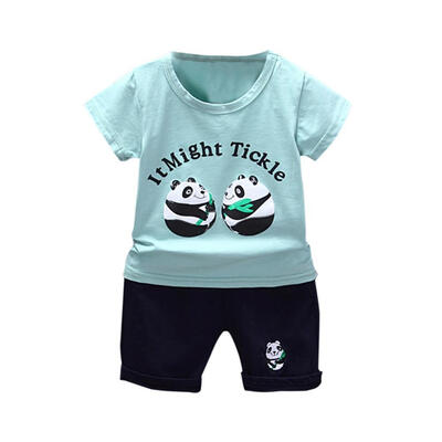 

Summer Baby Boys Short Sleeve Animal Letter Print Tops Blouse T-shirtShorts Casual Outfits Sets