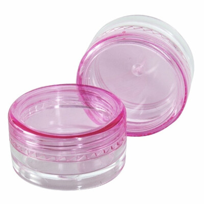 

60402010 Pcs Transparent Pink Plastic Sample Container Cream Packing Box Cosmetics Storage 3ml