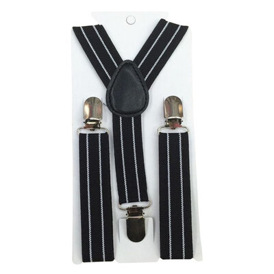 

New Boys Girls Stripes Y-Back Suspenders Child Elastic Adjustable Clip-On Braces 2-8Y