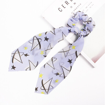 

Scrunchies Women Hair Scarf Elastic Hairband Bow Hair Rubber Ropes Hair Ties