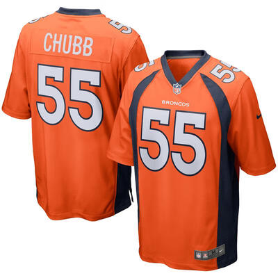 

Mens Football Jersey Denver Broncos Bradley Chubb Orange Draft First Round Pick Game Jersey