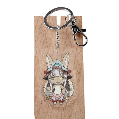 

2019 New Anime Made in Abyss Nanachi Key Rings Acrylic Keychain Charm Keyring Pendant