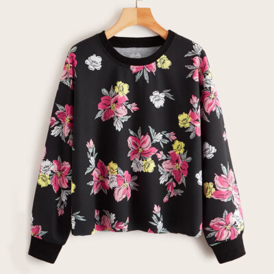 

Tailored Womens Print Long Sleeve Sweatshirt O Neck Pullover Tops Blouse