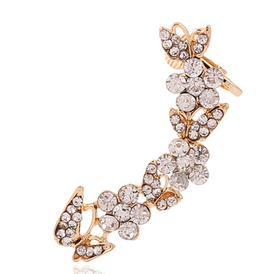 

Women Crystal Clip Ear Cuff Stud Women Punk Wrap Earring Jewelry Gifts