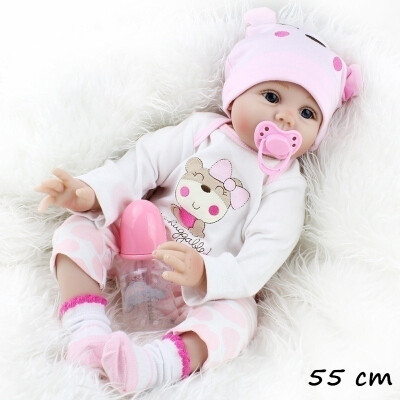 

55cm New Realistic Silicone Baby Lifelike Dolls Birthday Gifts Playmates Toy