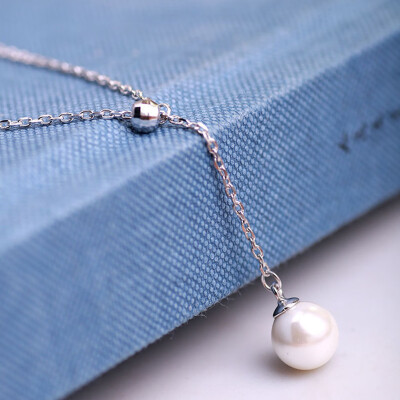 

Simple Single Pearl Necklace Pendant Clavicle Chain Short Women Deserve To Act The Role of Decoration Joker