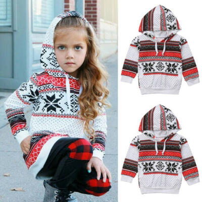 

Newborn Kid Baby Girl Bos Long Sleeve Hoodie Sweatshirt Xmas Tops Outwear Outfit