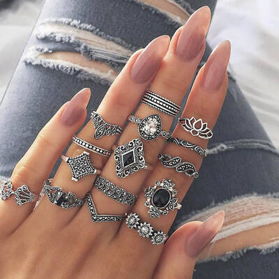 

4 Pcs Midi Ring Set Women Ladies Above Knuckle Midi Finger Band Rings Joint Mid Ring Finger Tip Stacking Rings Set