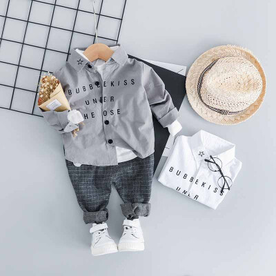 

Spring Baby Kid Boys Clothes Sets Spring Boy Long Sleeve Letter Tops Pant Casual Kids Childrens Clothing Suit