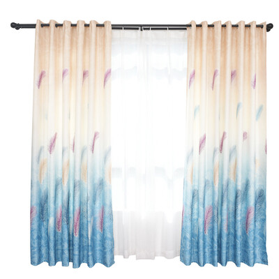 

Gobestart Leaves Sheer Curtain Tulle Window Treatment Voile Drape Valance 1 Panel Fabric