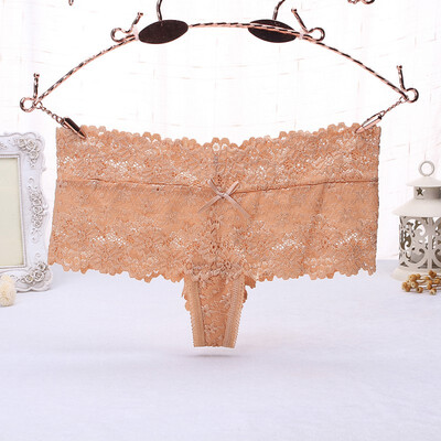 

2018 Hot Sexy Underwear Women Bow Lace Intimates Sexy Breathable Transparent Lingerie Panties Briefs