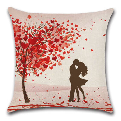 

Autumn Fall Big Tree Pillow Cover Maple Leaf Bicycle Throw Cushion Covers Square Pillow Covers For Sofa Bed Car