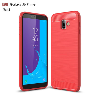 

Goowiiz Phone Case For Samsung Galaxy J4 PlusJ6 PrimeJ6 Plus 2018J2 Core Fashion Slim Carbon Fiber Silicone Prevent falling