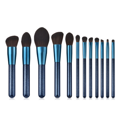 

GUJHUI 7-12pcs Makeup Brush Premium Soft Handle Synthetic Fiber Bristles Powder Cosmetics Brush Kit for Ladies