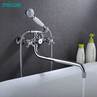 

Micoe Bathroom Mixer Shower Valve with 8" Shower Head&Hand Held Shower system Real Robinet Shower Set