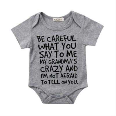 

UKStock Newborn Baby Girl Boy Grandmas Romper Bodysuit Jumpsuit Outfits Clothes
