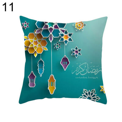 

Eid Mubarak Throw Pillow Case Islamic Ramadan Festival Cushion Cover Home Decor