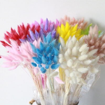 

30pcslot Real Touch Artificial Flowers Wedding Decorative Flowers Natural Rabbit Tail Fake Flowers Wedding Party Decoration