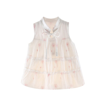 

Summer Baby Dress for Girls Sleeveless Floral Pattern Casual Cotton Dress Kids Princess Sundress Cute