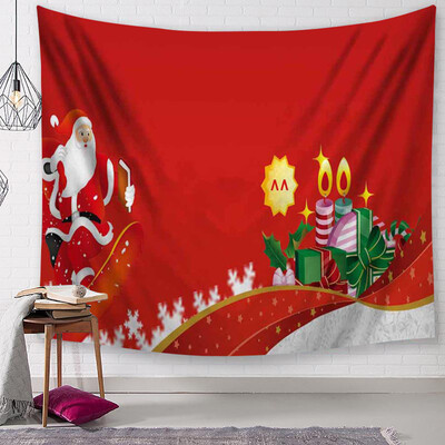 

Tailored Christmas Tapestry Santa Print Wall Hanging Tapestry Art Home Decor