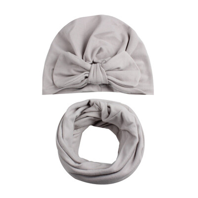 

Childrens Bow HatScarf Set Autumn Winter Warm Scarf For Baby Boy Girl New Toddlers Soft Cotton Caps 0-7Y