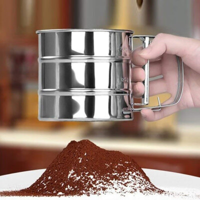 

1pc Handheld Flour Shaker Stainless Steel Mesh Flour Sieve Cup Durable Icing Sugar Bake Tool Kitchen Bakeware Supplier