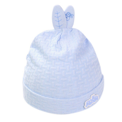 

infant cap spring new baby solid color rabbit ear pullover cap newborn cotton solid color fetal cap for 0-6M