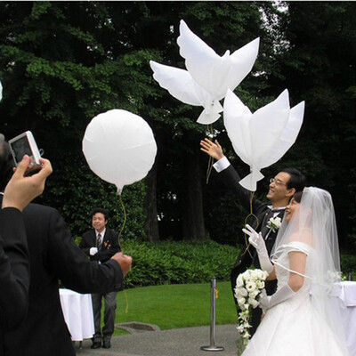 

Gobestart 10PCS 41inch Flying White Pigeon Birds Helium Balloons Peace Dove Wedding