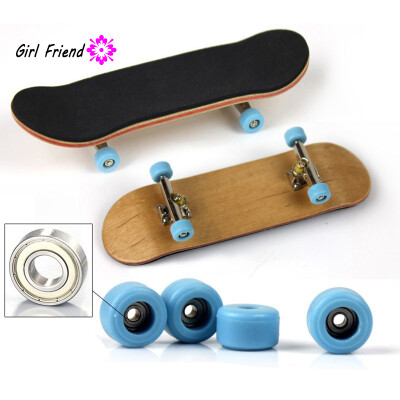 

Professional Type Bearing Wheels Skid Pad Maple Wood Finger Skateboard Alloy Stent Bearing Wheel Fingerboard Novelty Kids Toys