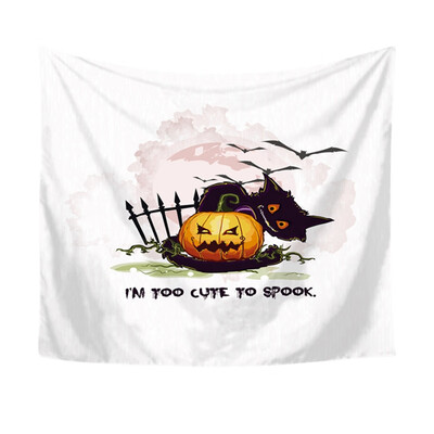 

1pc Halloween theme tapestry night pumpkin&ghost tapestry home decor party gift
