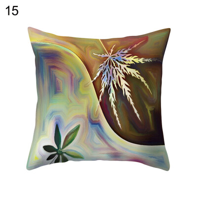 

Colorful Maple Ginkgo Pine Leaf Pillow Case Cushion Cover Car Cafe Office Decor