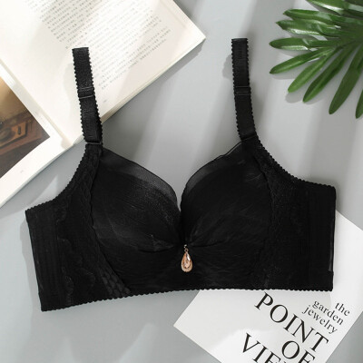 

Lace Bra Bralette For Woman Sexy Lingerie Deep V Push Up Cotton Breast Cover Underwire Women Underwire Gathered Solid Lace Bra