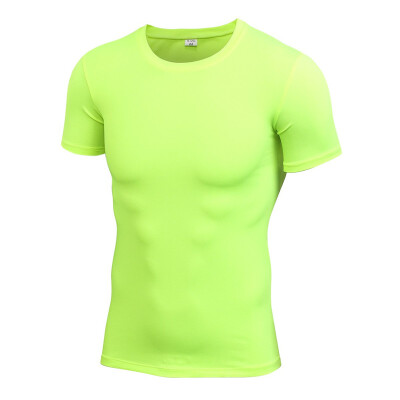 

Men Compression O-Neck Long Sleeve Tight T-Shirts Quick-Dry Sweat Absorption Fitness Base Layer Tops -XL