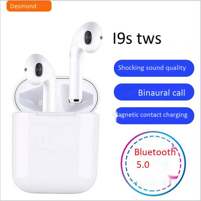 

Desmond Bluetooth Headset Wireless Mini Sports Headset To Ear Stereo With Charging Bin i9s tws White