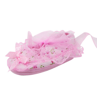 

First Walkers Cute Shoes Infant Kids Bow-knot Lace Princess Shoes Baby Toddler Shoes For 0-18M