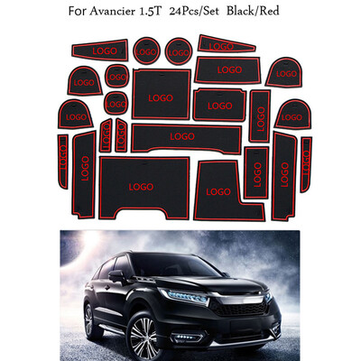 

24PCSSet Replacement for Honda AVANCIER Door Groove Mat Accessories 3D Rubber Gate Slot Pad Non-Slip Mats