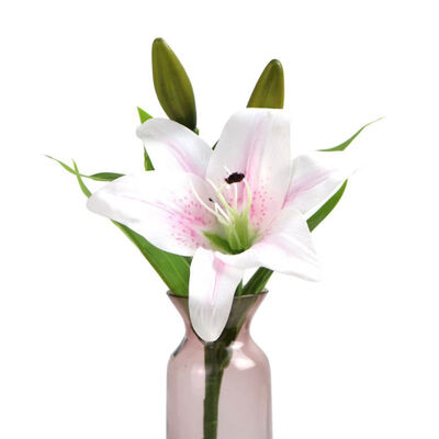 

Simulation Lily for Lady Gift Artificial Large Lily Romantic Flower Lily Branch for Home Shop Decor Fake Flower Bouquet Supply