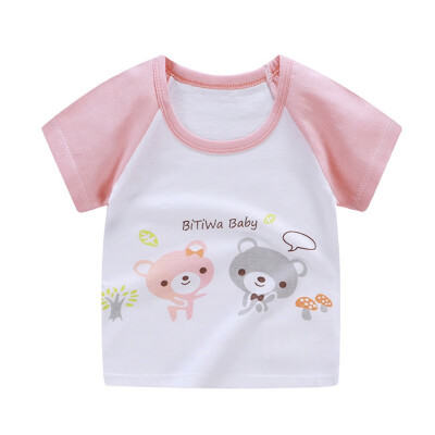 

Kids Baby Boys Girls Summer Cotton Cartoon Print T-shirt Tops Blouse Short Sleeve Casual Tee Shirts