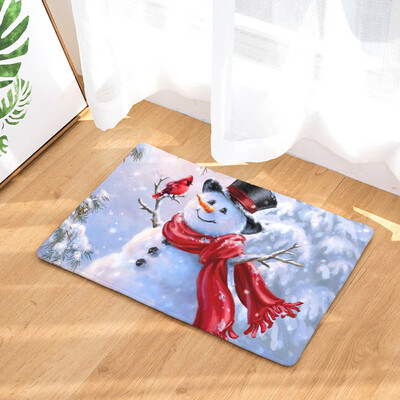 

Gobestart Christmas Home Non Slip Door Floor Mats Hall Rugs Kitchen Bathroom Carpet Decor
