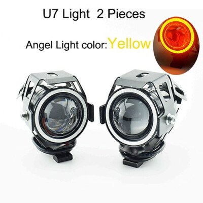 

125w Motorcycle LED U7 Headlight Motorbike Spot Headlamp 12V 6500K 3000lm Motorcycle auxiliary Driving Light moto Fog Lamp