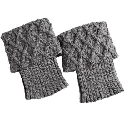 

Women Crochet Knitted Leg Warmers Winter Toppers Short Boot Cuffs Cover Fashion Boot Socks