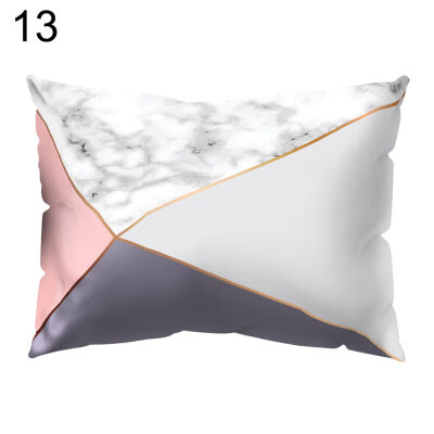 

Marble Grain Geometric Print Pillow Case Sofa Waist Throw Cushion Cover Decor